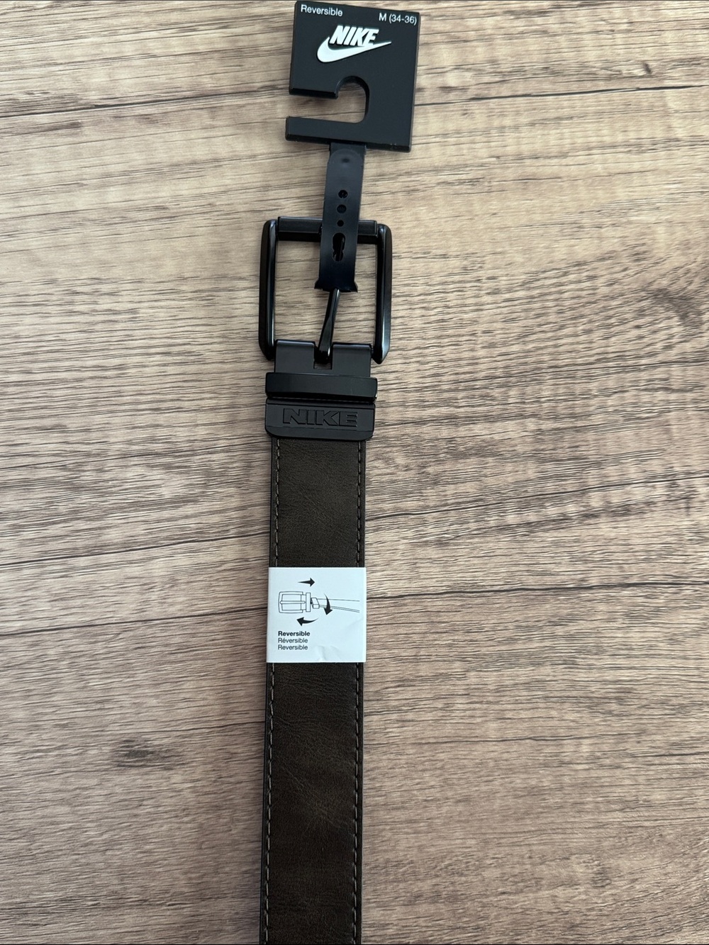 Nike Reversible Leather Golf Belt in brown and black - Picture 2 of 6